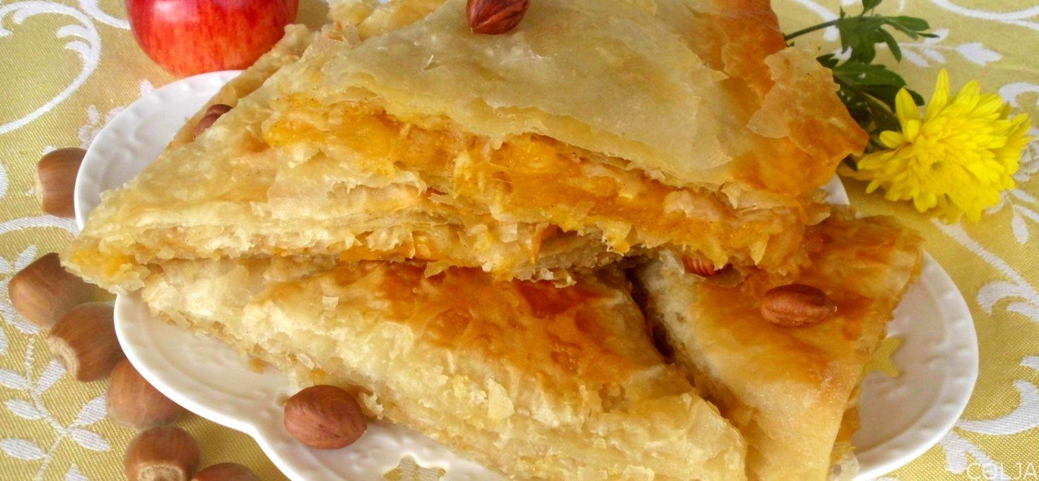 Pita sa bundevom, jabukama i lešnicima