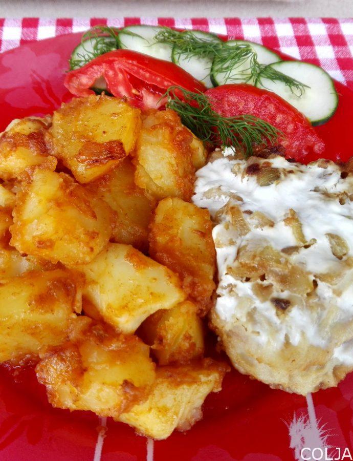 Šnicle sa kiselim mlekom i restovan krompir