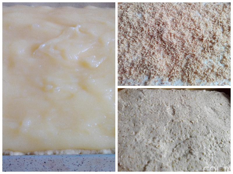 Kolaž pripreme štanglica sa kremom od limuna i pomorandže