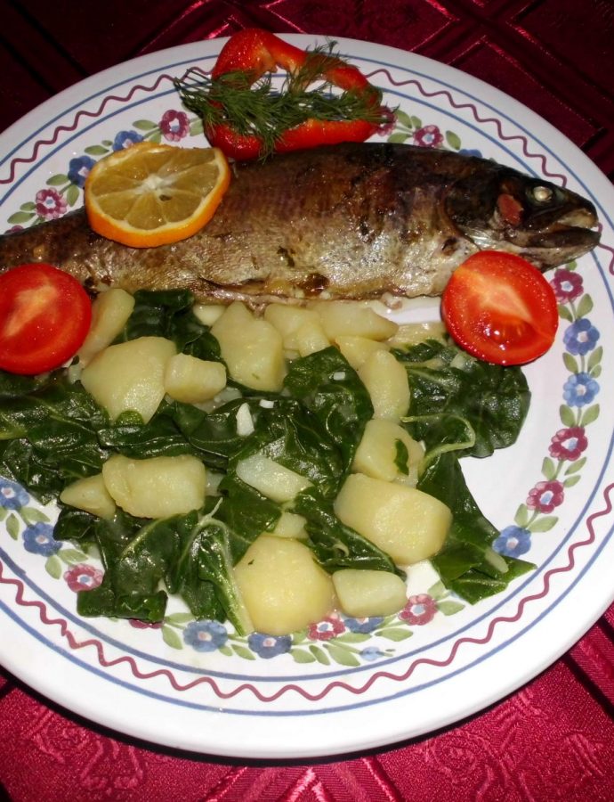 Pastrmka sa blitvom i krompirom