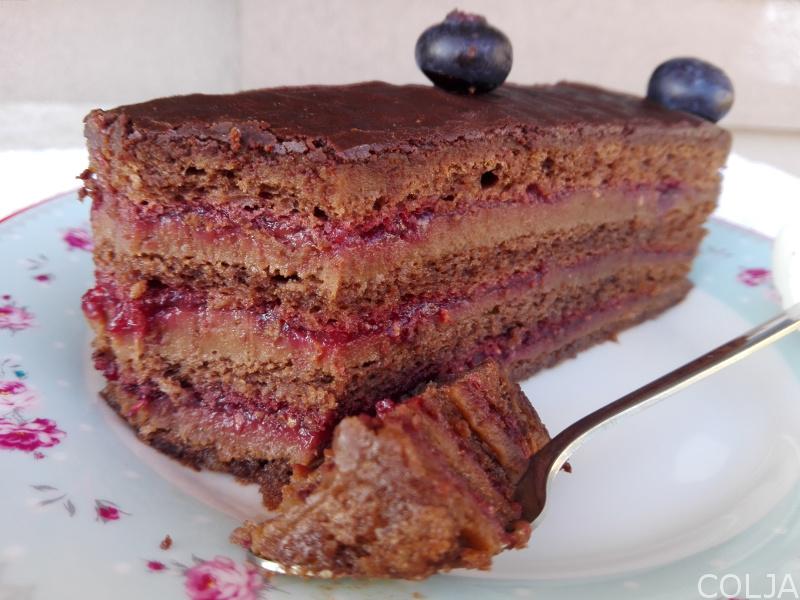 Baron torta načeto parče