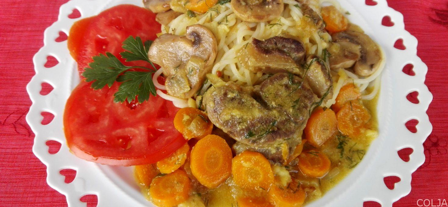 Ribić u sosu sa šampinjonima