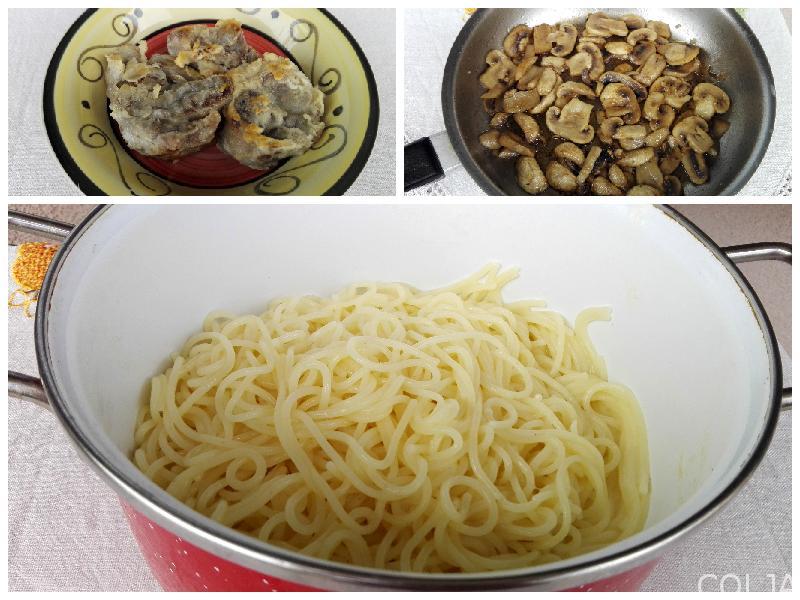 Kolaž ribić sa šampinjonima