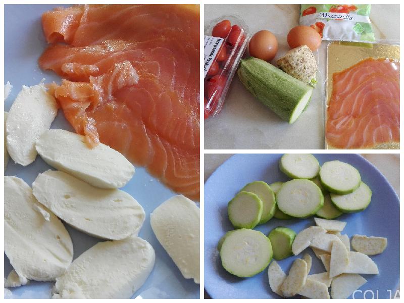 Kolaž salata sa lososom