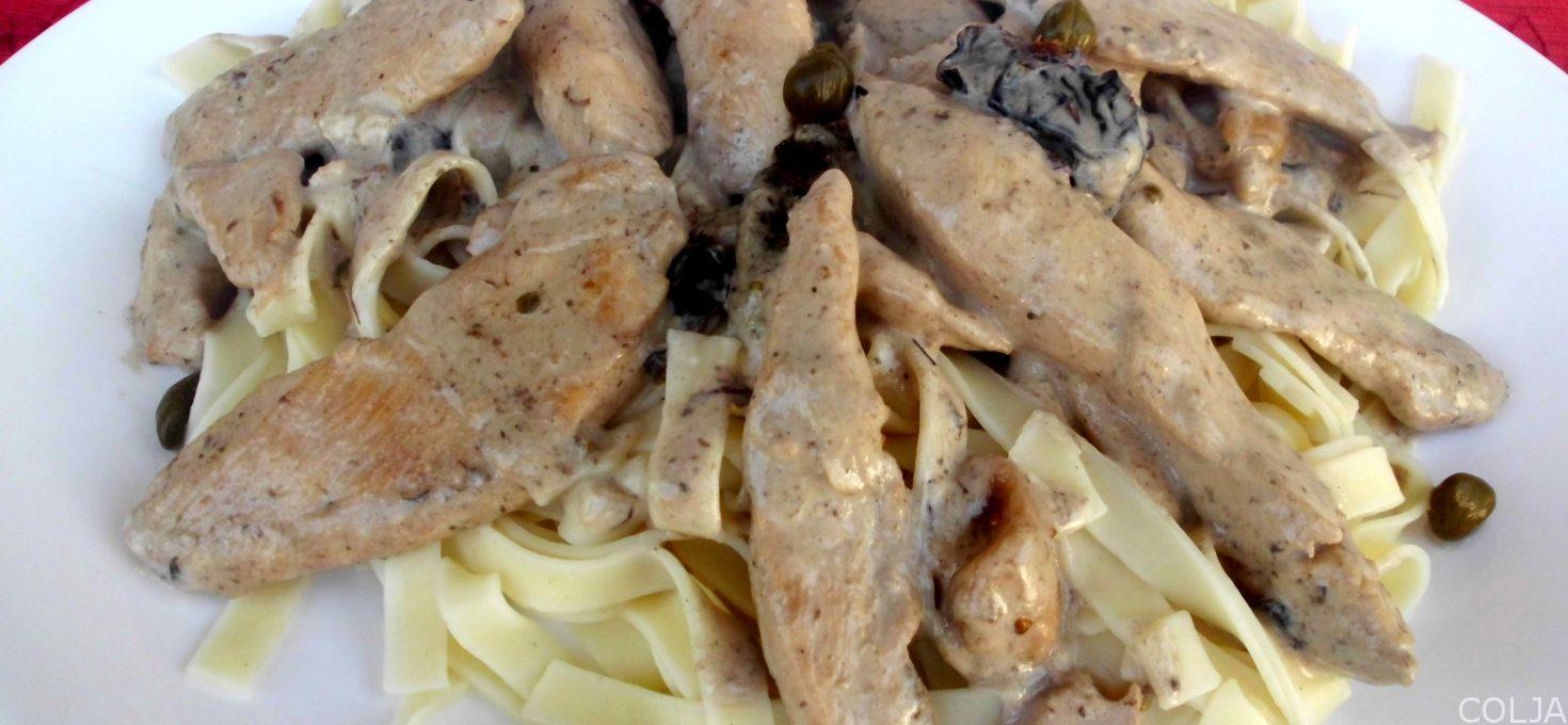 Kremasta piletina sa taljatelama