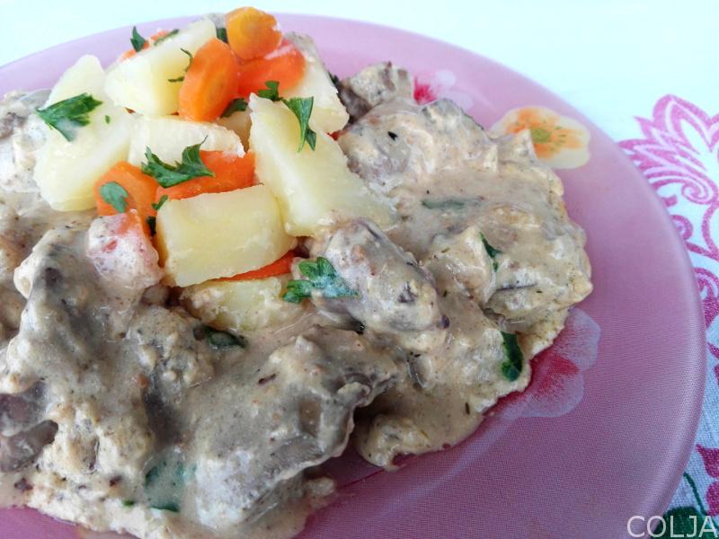 Pileća džigerica sa vinom