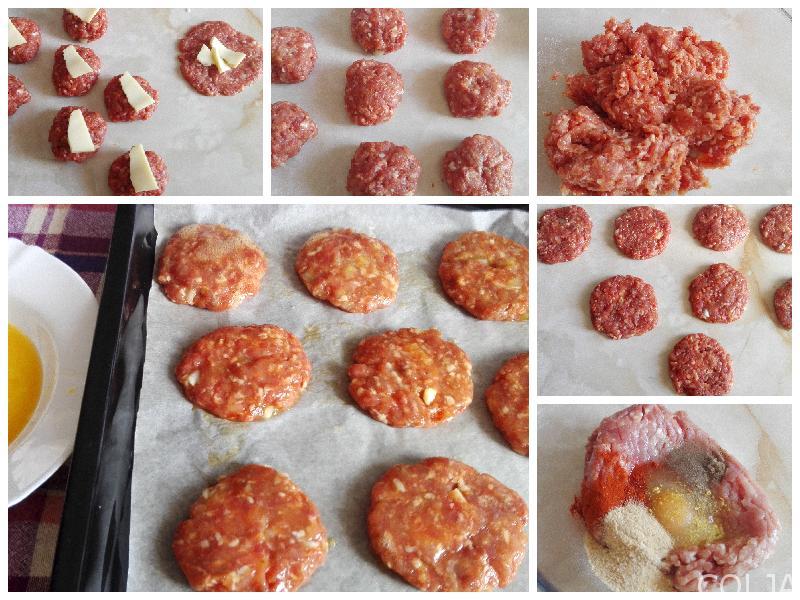 Kolaž faširane punjene sirom