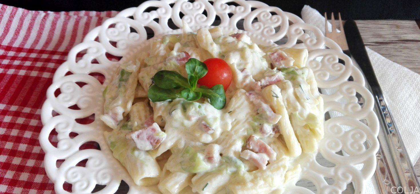 Testenina sa tikvicama i slaninom