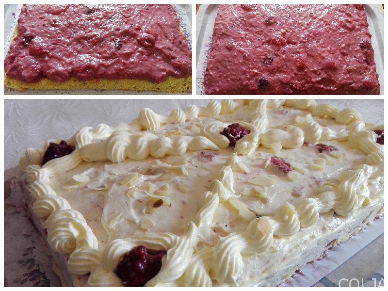 Kolaž filovanja voćne torte