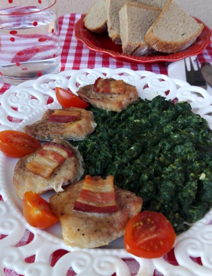 Svinjski file sa spanaćem