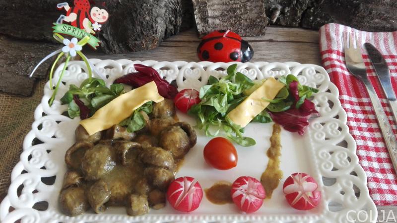 Šampinjoni sa brašnom i senfom1