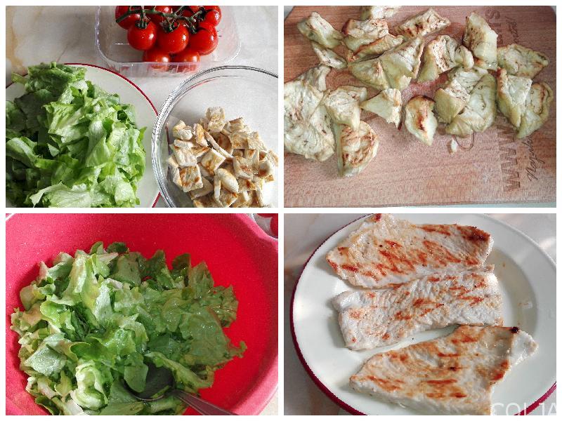 Kolaž salata sa grilovanom ćuretinom