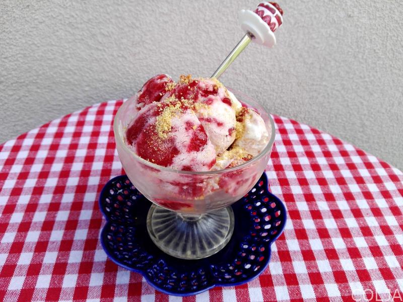 Gotov sladoled sa malinama i plazmom