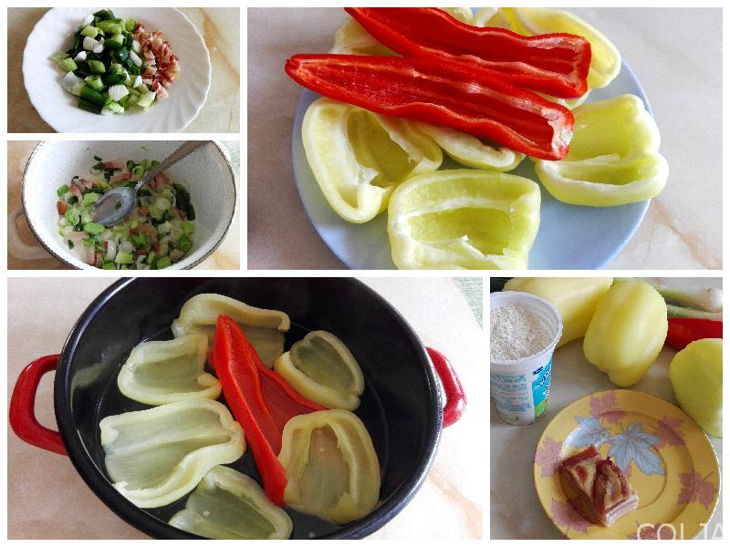 Kolaž paprike sa kukuruznim brašnom