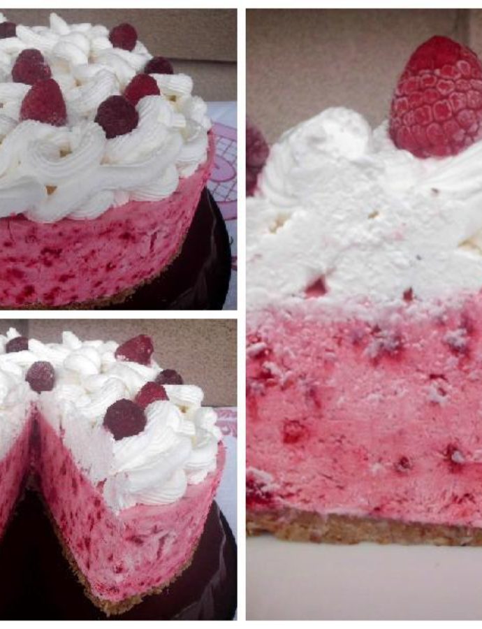 Sladoled torta sa malinama