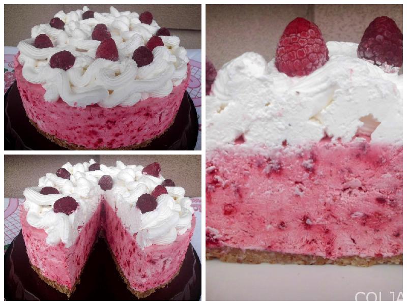 Sladoled torta sa malinama