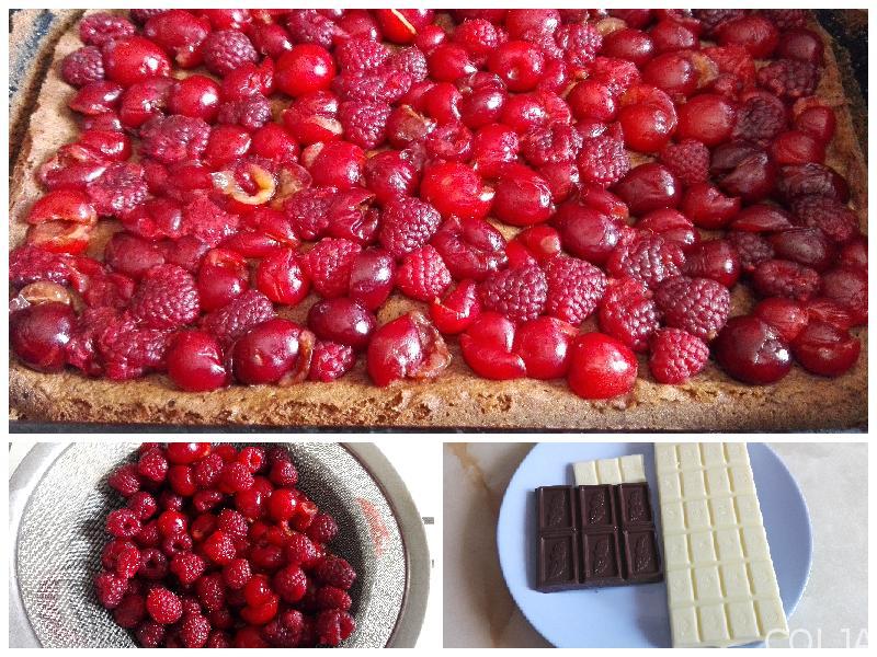 Kolaž voće na biskvitu