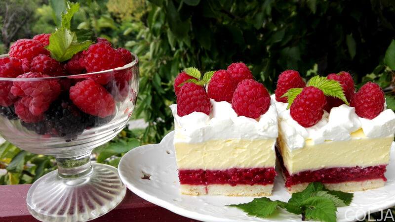 Kocke sa malinama i belom čokoladom 1