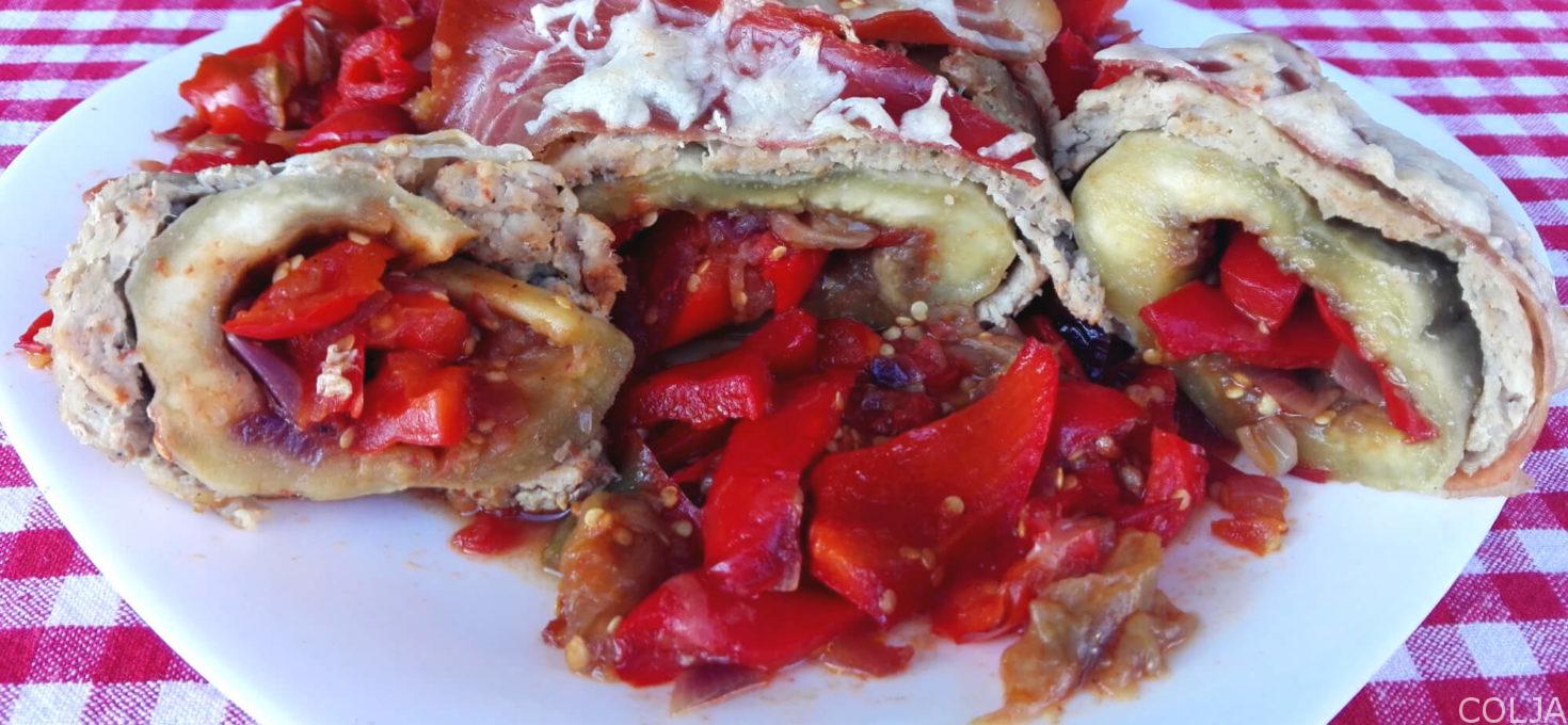 Faširana vekna sa punjenim patlidžanom