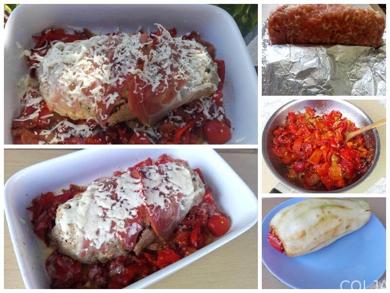 Kolaž punjeni plavi patlidžan