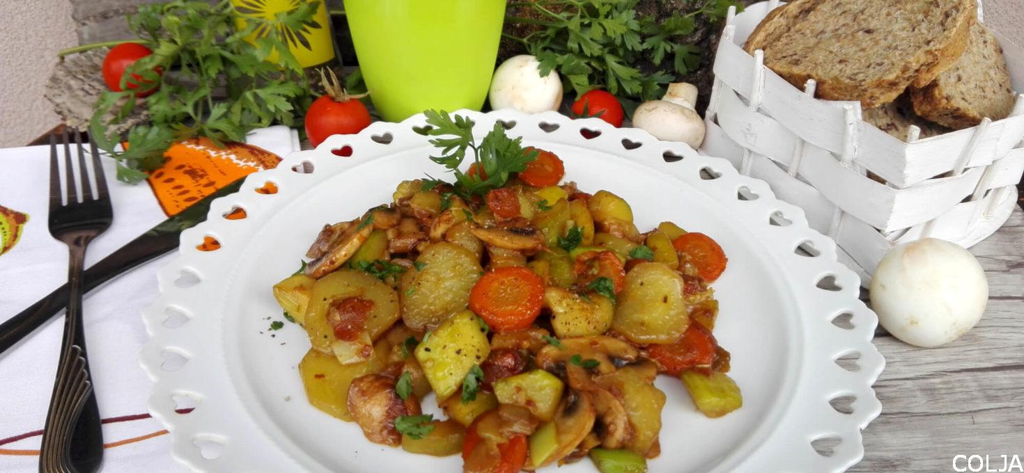 Povrće sa šampinjonima i soja sosom