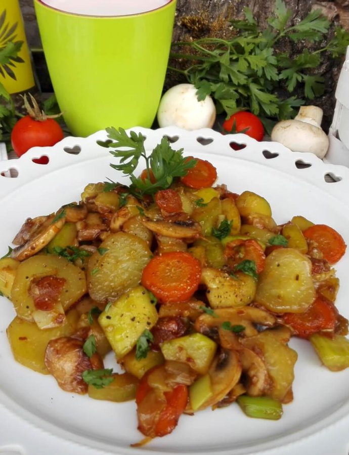 Povrće sa šampinjonima i soja sosom