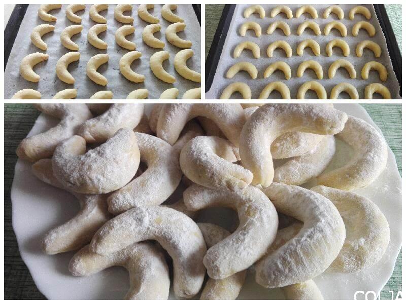 Pečenje kiflica kolaž