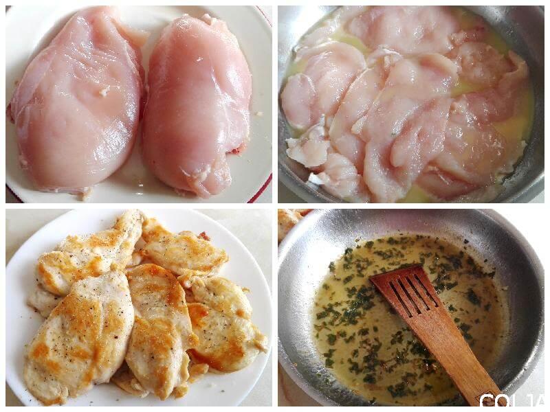 Piletina sa limunovim sokom - kolaž