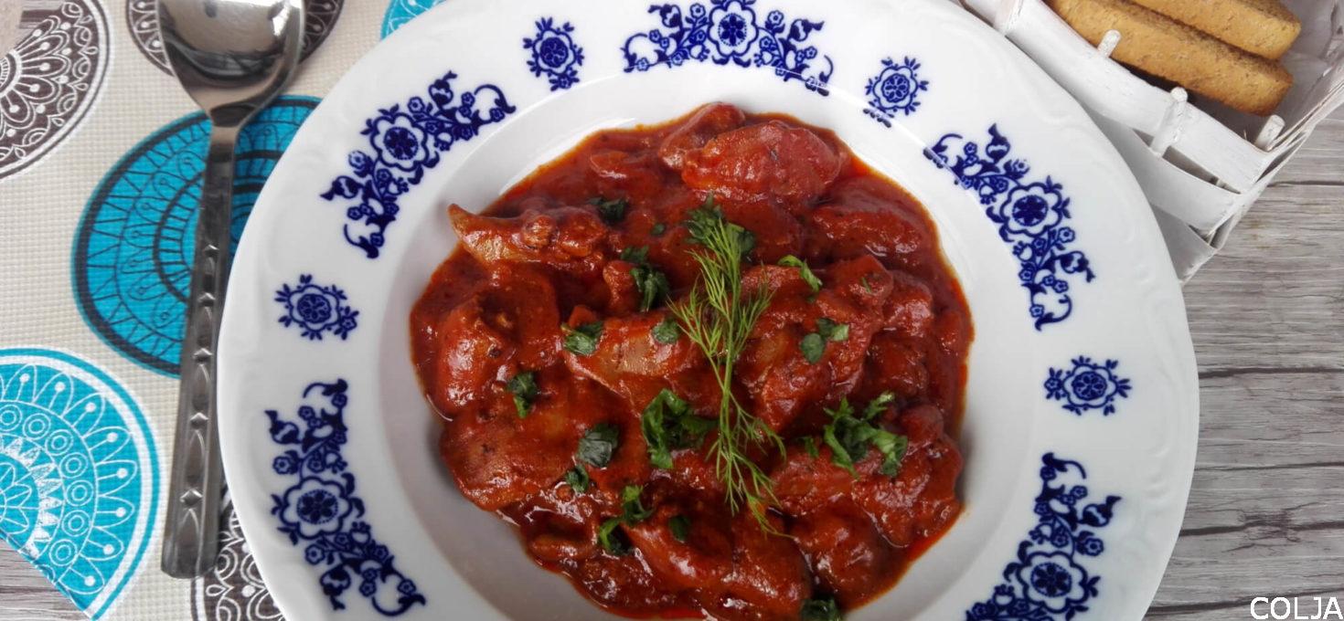 Pileća džigerica sa sokom od paradajza