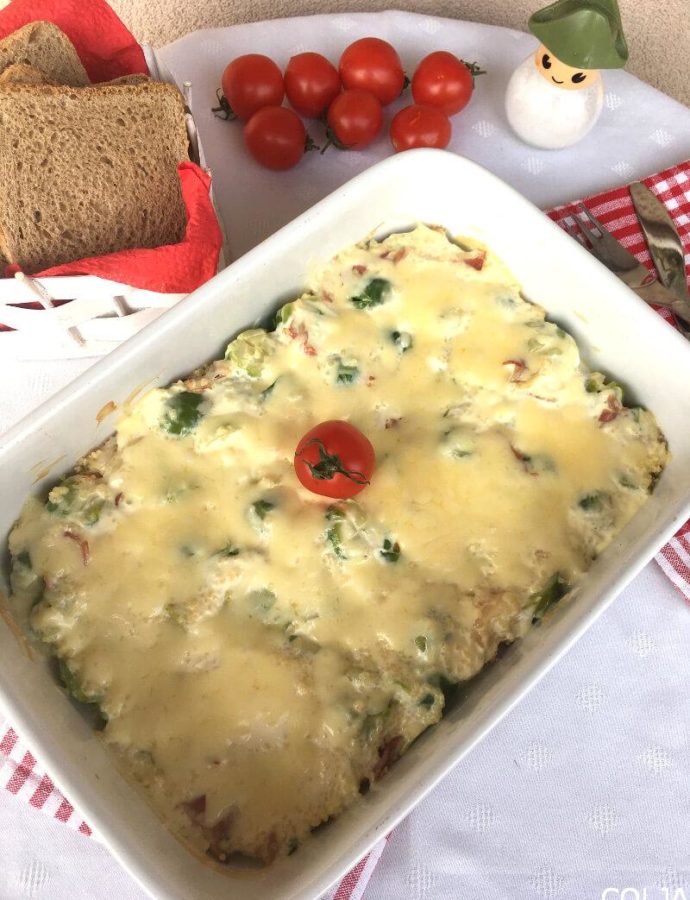 Zapečeni prokelj, kus kus i slanina