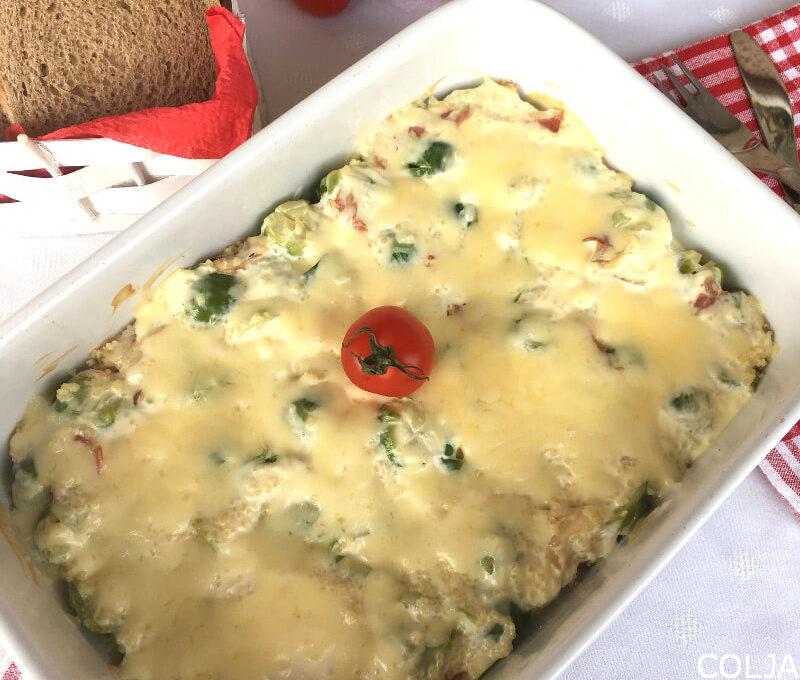 Zapečeni prokelj, kus kus i slanina