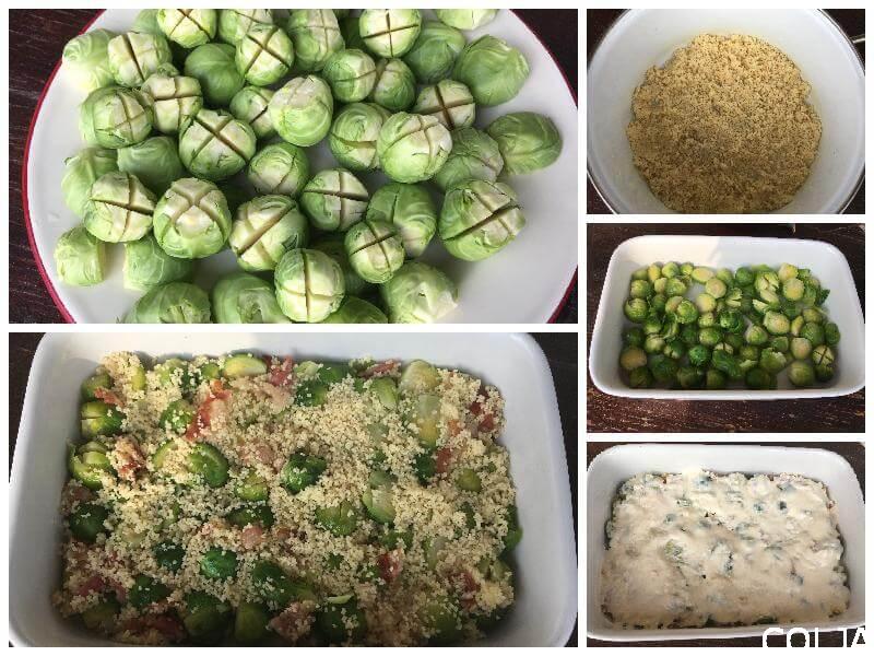 zapečeni prokelj i kus kus kolaž