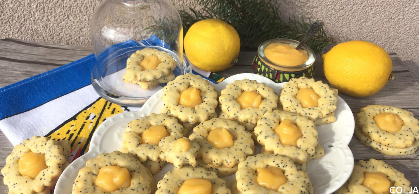 Kolačići sa makom i kremom od limuna