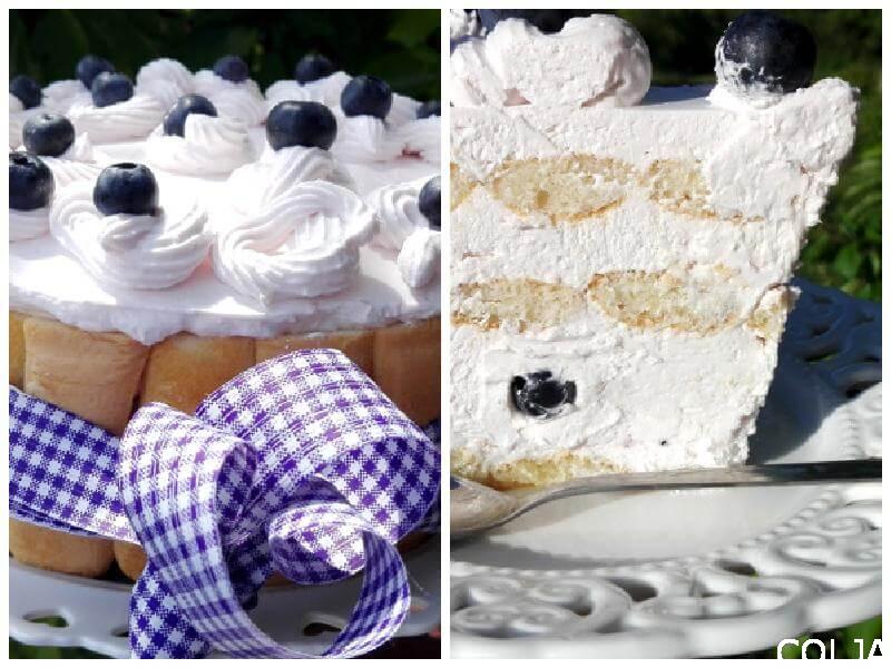 Kolaž šarlota sa voćnim jogurtom