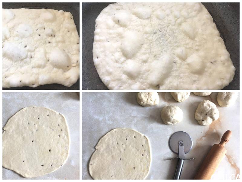 Indijski hleb naan kolaž