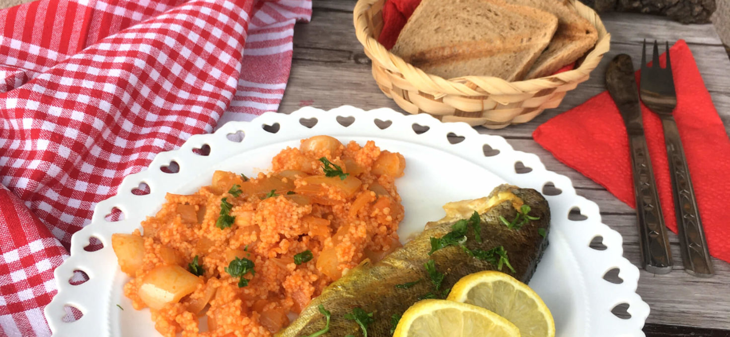 Pastrmka sa povrćem i kus kusom – Zdrav obrok za 40 minuta