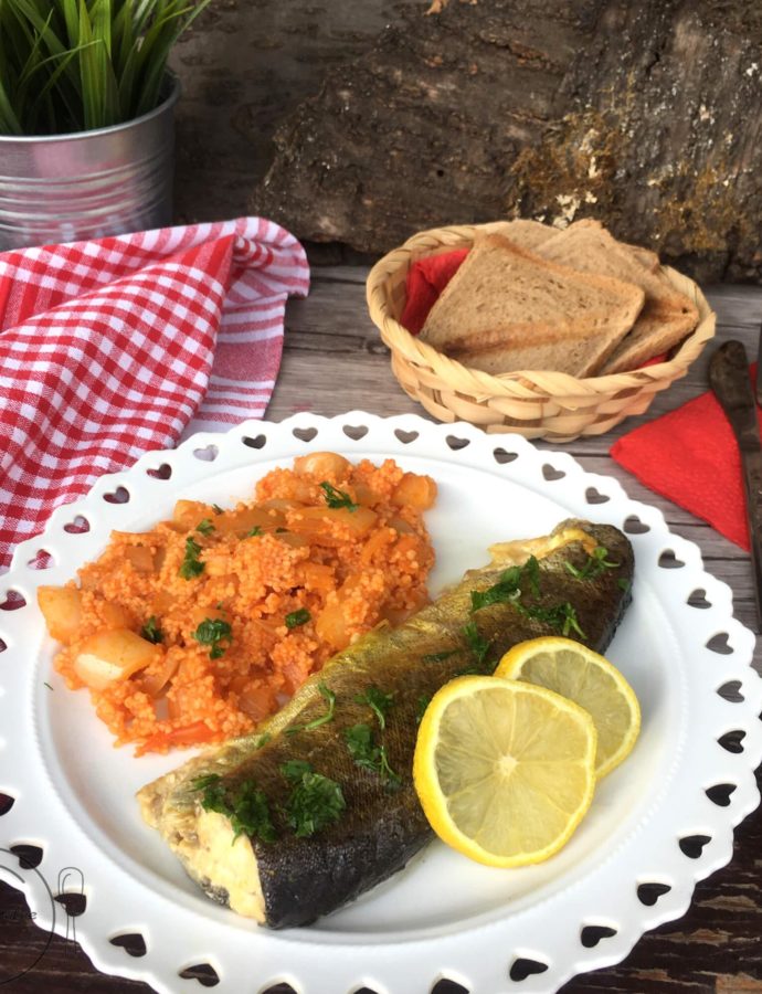 Pastrmka sa povrćem i kus kusom – Zdrav obrok za 40 minuta